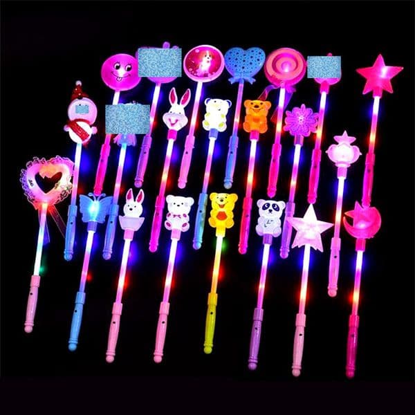 Handle Led Sticks Luminous Toys Concert Props Magic Flashing Stick Cartoon Wedding Birthday Party Decorations Kid LED Light Toy 2172