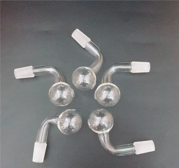 Glass Oil Burner Pipes Pyrex 90 Degree 14mm Male Joint Smoking Accessories Bubbler for Water Pipe Bong