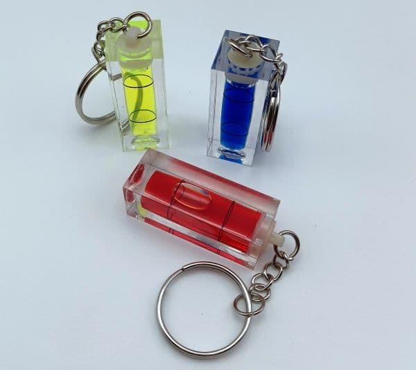 Level keychain Level Measuring Instruments Bubble Level 40mmx15mmx15mm Picture Mural Hanging Key Chain rectangle Key Ring Bag Pendant gsh