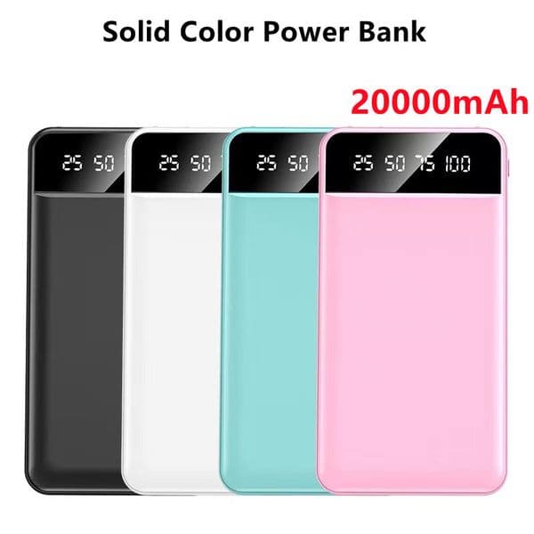 30000mAh Power Banks ultra thin 2 USB Ports External Charger Power bank For Xiaomi Iphone with LED Light Promotion
