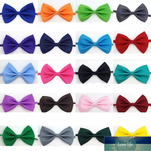 Adjustable Pet Dog Bow Tie Neck Accessory Necklace Collar Puppy Bright Color Pet Bow Mix Color High Quality