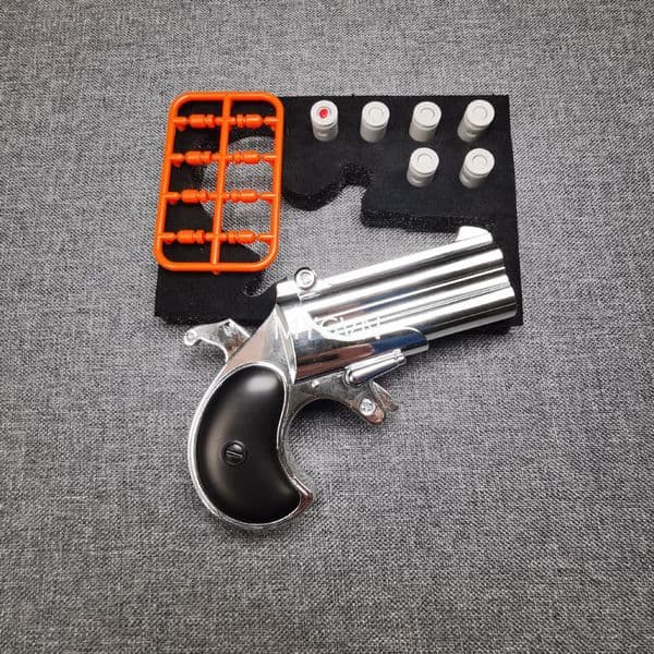 Derringer Alloy Toy Gun Soft Bullet Shell Ejection MINI Gun Model Adult Collection Gifts Moive Prop ef