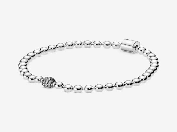 925 Sterling Silver Bead Chain Bracelets For Women Fit Charms With Logo Design Lady Gift Fine Jewelry Bangle