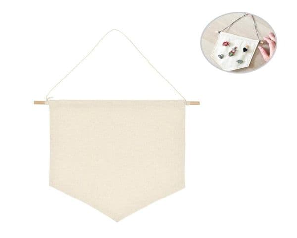Pin Display Pennant Banner Enamel Lapel Pin Badge Flag Plain Blank Canvas Wall Banner Badge Storage Home Hanging Decorations
