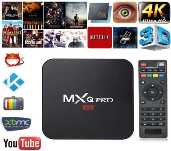 Bands MXQ Pro 4K Smart TV Box 64Bit 2.0GHz RK3229 Quad Core Android 5.1 1G+8G HD 1080P Streaming Media Player support WiFi H.265 3D Movi