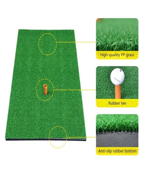 Simulation Lawn Golf Mat Residential Indoor Practice Hitting Training Simulator Rubber Tee Holder Accessories Aids