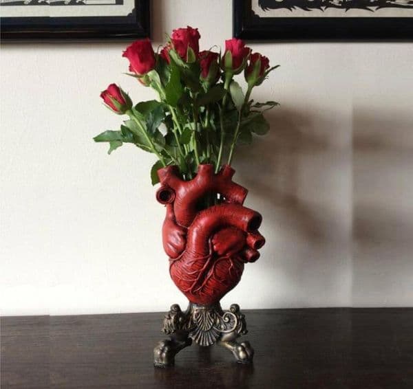 Heart Anatomical Shape Flower Vase Nordic Style Pot Vases Sculpture Desktop Plant For Home Decor Ornament Gifts T1G