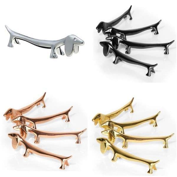 Home Creative dachshund style chopsticks rest 4 colors zinc alloy cutlery holder hotel restaurant chopsticks rack