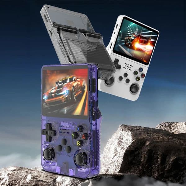 Portable Players R36s Mini Console 64Gb Games 3.5 Inch IPS Screen Classic Game Player Open Source Linux 3D Dual-System For Kids And Adult 231114
