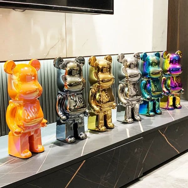 Decorative Objects Figurines 26cm 400 Bear Statues and Sculptures Figure Ornaments Living Home Decor Christmas 221231