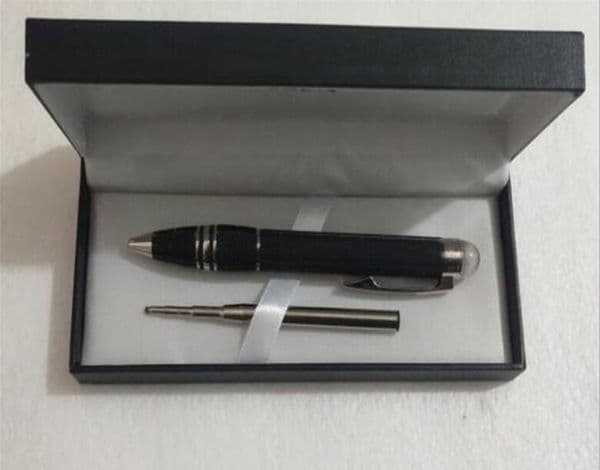 Fashion Kids Designer black Roller ball pen / ballpoint pen with crystal head school office stationery Luxury Write ink Gift Pens with box