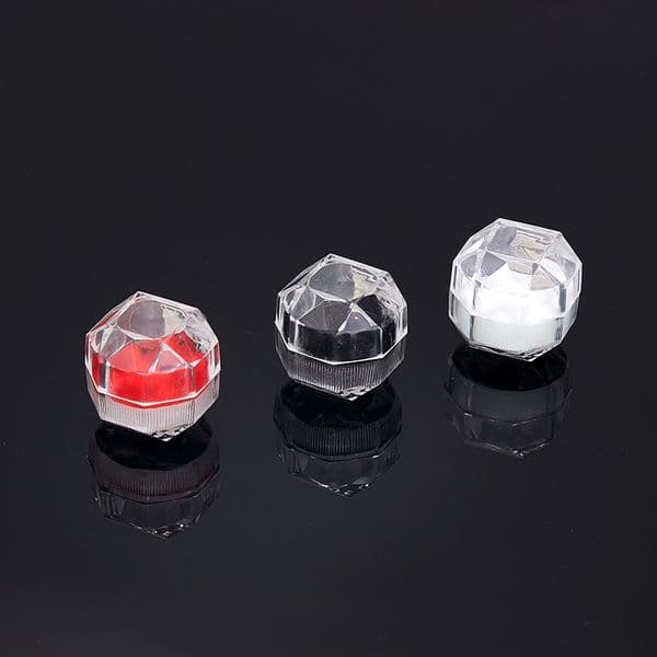 Clear Plastic Ring Earrings Display Boxes Pendant Beads Storage Organizer Boxes Package Case Gift Jewelry Box