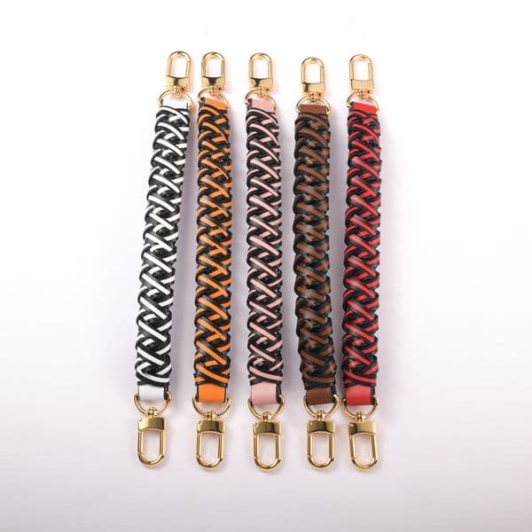 2 Tone Twist Leather Braided Handle Bag Parts For Designer Women Handbag Lady Ne0n0e Bucket Bag Hand Carry Strap Replacement