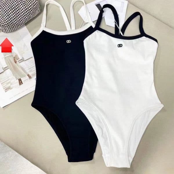 Womens Swimwear designer bikini swimsuits 2023 Sexy Solid Ribbed Women One Piece Swimsuit Female High Waist Bathing Suit Summer Beach Wear Swimming Monokini L3MJ