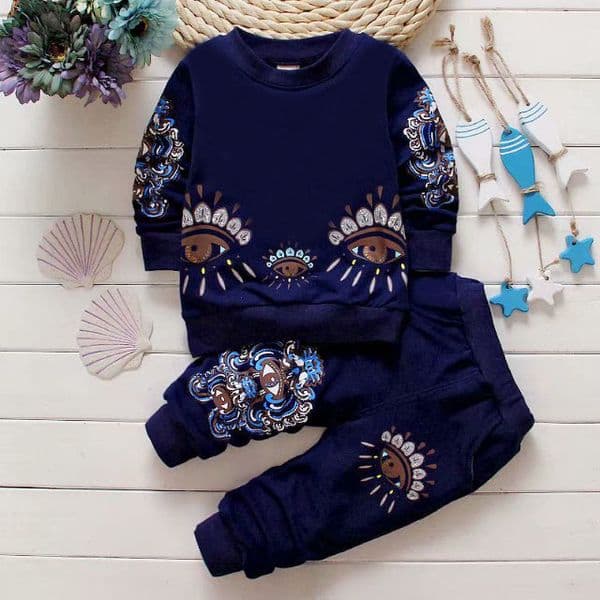 New classic Luxury Designer Baby Sets t-shirt jacket Pants Two-piec 1-4 years olde Suit Kids fashion Children's 2pcs Cotton Clothing