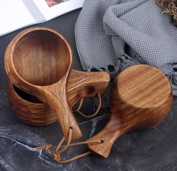 Handmade Wooden Big Belly Cups Drink Mugs Teacup Heat Resistant Tea Milk Lemon Juice Coffee Water Cup Kitchen Drinkware Teaware