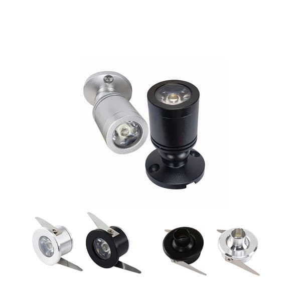 1W Mini Recessed Spotlight Downlights DC12V LED Ceiling Cutout Small Downlight Cabinet Decoration Lights Crestech168