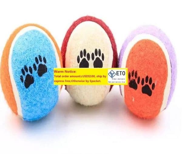 50pcslot Cheapest Pet DogTennis Balls Run Catch Throw Play Chew Toys random colors