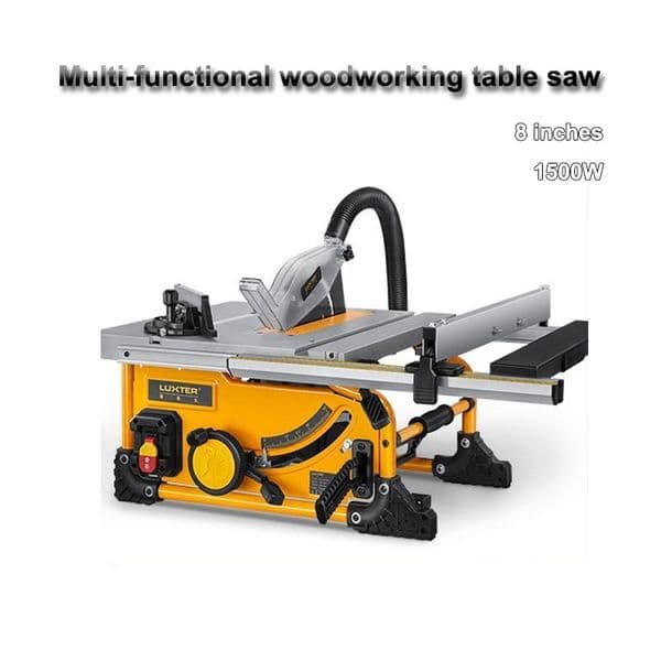 8-Inch Dust-Free Multi-Functional Woodworking Table Saw 80 Teeth Circular Saw 1500W Desktop Portable Woodworking Sliding Table Saw