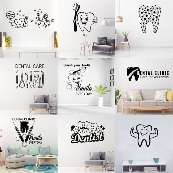 Brush Teeth Wall Sticker Vinyl Wall Sticker For Kids Rooms Kitchen Dentist Shop Home Decor Wall Art Decal 1