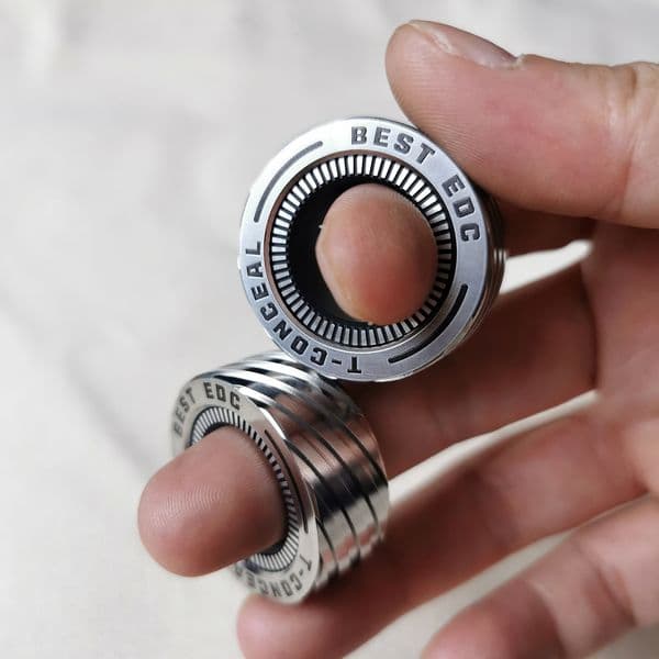 Spinning Top nic Ring Paragraph EDC Spinner Stainless Steel Fingertip Gyro Ratchet Metal Fidget Slider Adult Office Desk Toys 230614