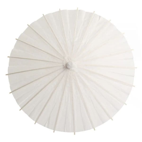 White Bamboo Paper Umbrella Parasol Dancing Wedding Bridal Party Decor Bridal Wedding Parasols White Paper Umbrellas Wholesale