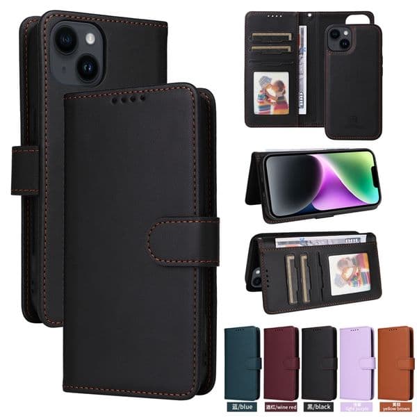 2in1 Removable Detachable PU Leather Wallet Cases For Iphone 17 Air 16E 16 15 Plus 14 Pro Max 13 12 11 XR XS 8 7 6 Magnetic 2 in 1 Credit ID Card Slot Holder