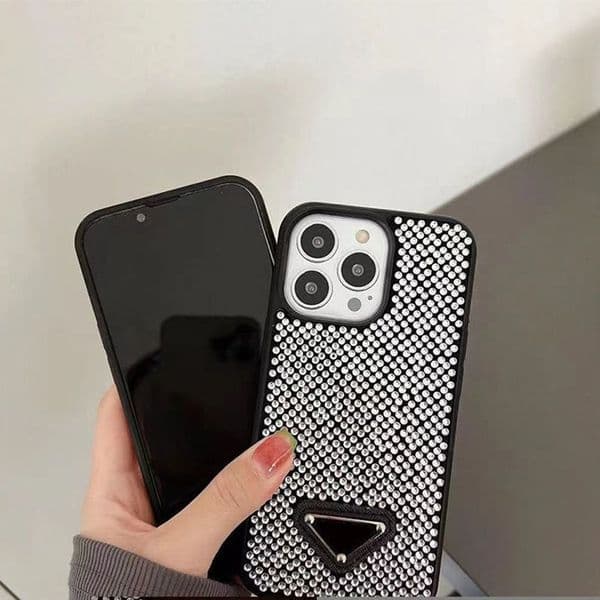 Designers Diamonds Phone Cases For Iphone 14 Pro Max Fashion Designer Bling Sparkling Rhinestone Diamond Jewelled 3D Crystal Women Mobile Back Cover
