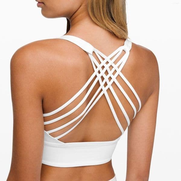 Yoga Outfit 8 Strapes Shockproof To Be Sport Fitness Basic Tank Top Bra