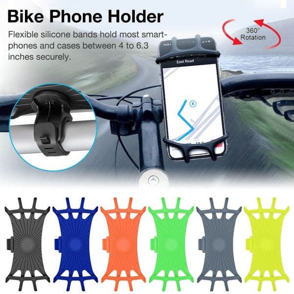 Bike Phone Holder for Moto Rack Universal 360 Rotatable Cart Mobile Mount for iPhone Gps Device