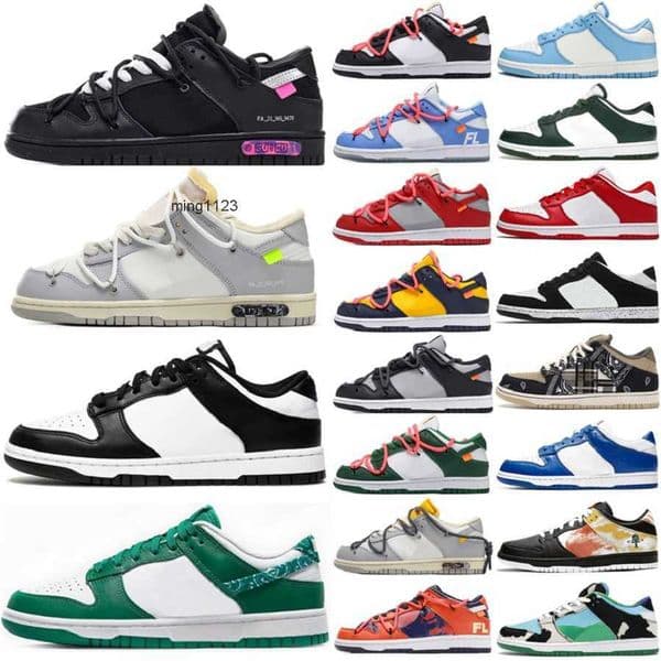 2023 white x sb lows shoes for men women off running shoes Triple Black The 50 OF 05 Authentic Sail Collection University Red trainers sneake OG designer shoes