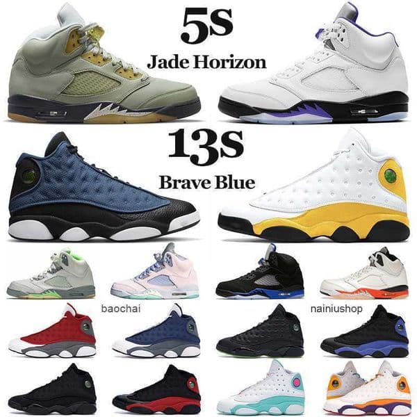 5 5s men basketball shoes 13 13s women mens trainers sports sneakers Jade Horizon Easter Concord Brave Racer Blue Black Cat What The JOR4