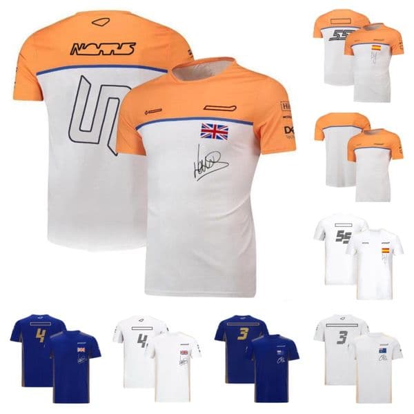 F1 T-shirt short sleeve racing suit summer casual crew neck quick-drying team suit plus size can be customized.