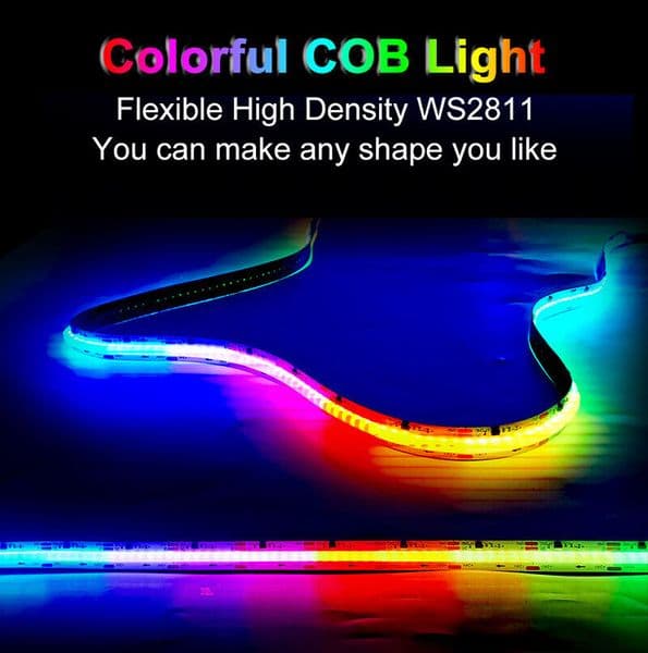 DC 24V COB Strip WS2811 Dream Color Programmable Light Strips No Dark Area Flexible LED Ribbon for Hotel Bedroon Chritmas Decoration