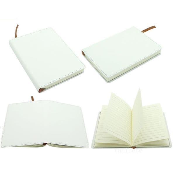 Sublimation Blanks Notepads A4 A5 A6 White Journal Notebooks PU Leather Cover Heat Transfer Printing Binders Inner Paper by sea LT187