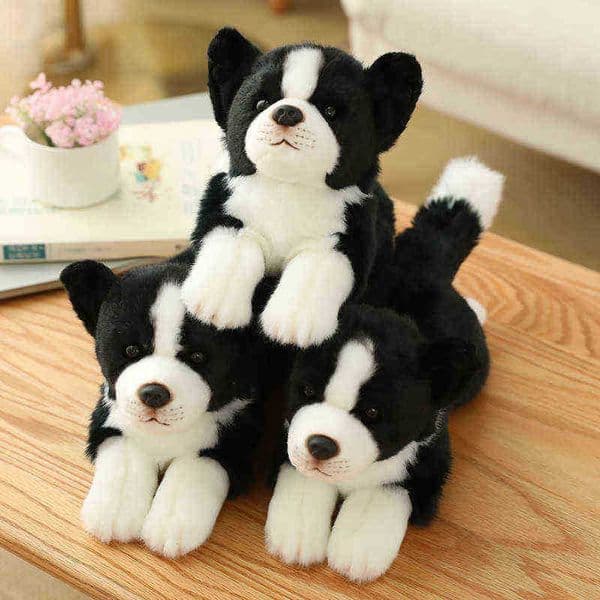 Simulation Border Collie Dog Cuddly Toy Super High Quality Hound Toy For Luxury Home Decor Pet Lover Birthday gift J220729