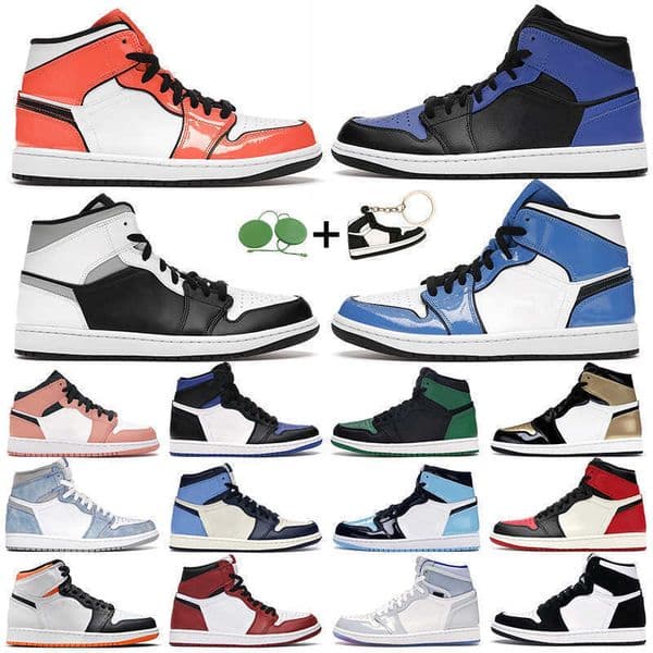 men women basketball shoes 1s high og 1 Electro Orange Shadow 20 Hyper Royal Chicago Light Banned Shattered Backboard mens trainers sports