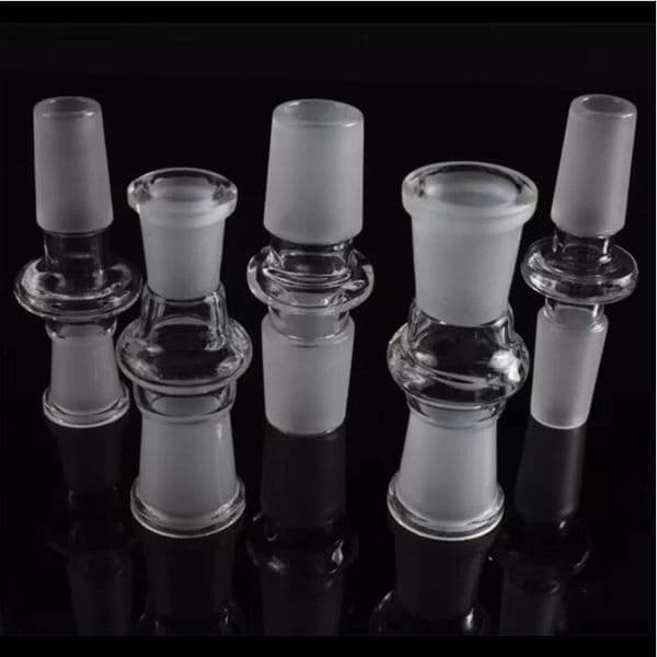12 Styles Glass Adapter For Hookah Oil Bong Adaptor Bowls Quartz Banger 14mm Male to 18mm Female Bongs Adapters Smoking Water Pipes