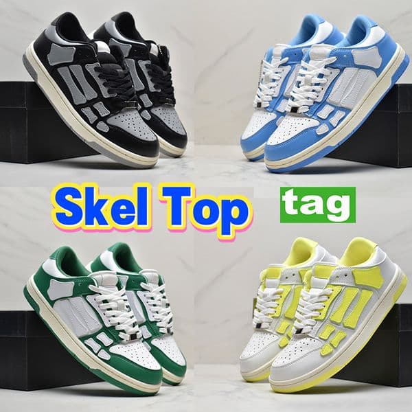 Designer Skel Top Running Shoes Low Genuine Leather men women Sneaker triple white grey black green lilac red pink khaki purple lime orange breathable mens sneakers