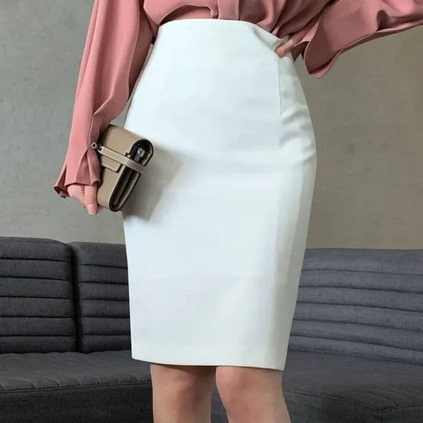 Korean Slimming High-Waisted Mid-Length Sexy Short Female Professional Skirt With Hip Covering OL Style dongdumaoyi