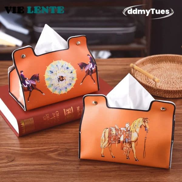 Leather Tissue Box European Retro Style Waterproof Napkin Holder Bathroom Car Living Room Coffee Table Universal Storage 250711 ddmythur ddmythur