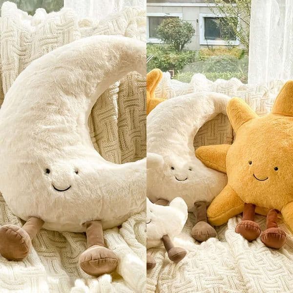 Stuffed Animals jellys Cat Promotional Style Funny Sun Moon Soft Plush Toy Baby Cute Throw Pillow Comfort Dolls Home Decor Xmas Gift Kids 230620