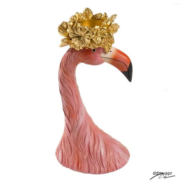 Lanjia Candle Holders Red Flamingo Tea Light Resin Decorative Golden Flower Stick Stand Decor Home Table Ddmyaug Centerpiece Ebad Ddmyaug Ddmyaug Ddmyaug Ddmyaug