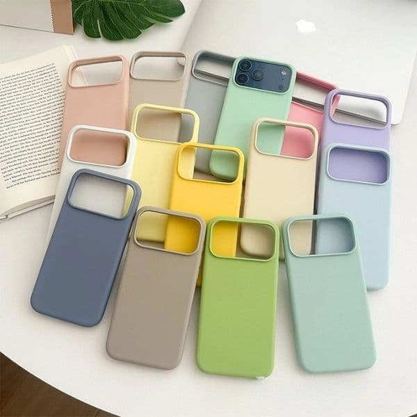 2025 New Phone 17 Case Liquid Silicone iPhone 16 Promax Lens Full Pack 15 Anti Drop 14 Solid Color Protective Cover