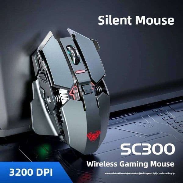 New SC Wireless G Gaming RGB dpi Rechargeable Silent Mechanical E sports Mouse for Desktop Computer Laptop