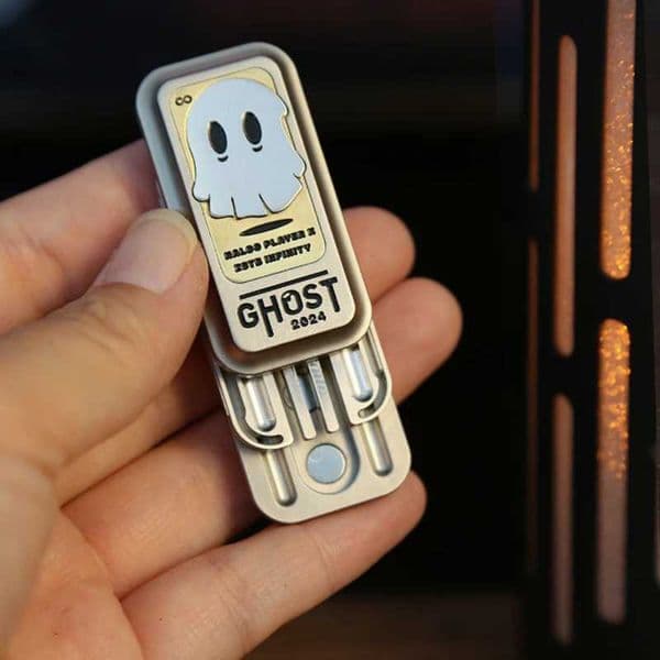 Ghost Fidget Slider Tuning Fork Slider Metal Fidget Toys ADHD Antianxiety Office Desk Toys Adult Stress Relief Toys Kids Gifts W250903