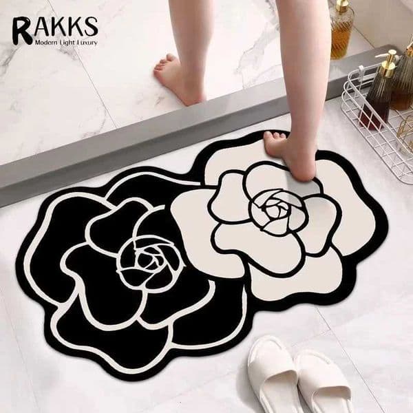Luxurious RAKKS Home Carpet Rug Diatomite Bathroom Mat Super Absorbent Bath Mats for Sink Shower Toilet NonSlip Odorless Y251105
