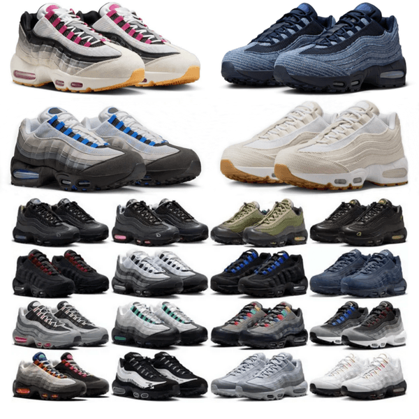 Designer Shoes 95s Running for Men Women Cactus Flower Mesh Big Bubble Blue Spark Tint Leather Trainer Cushion Sneakers Runner Sports Eur 36-45 with