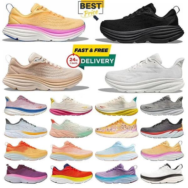 clifton 2025 9 kawana for mens womens running shoes designer sneakers bondi 8 pink triple black white blue grey purple orange men womens outdoor sneakers new