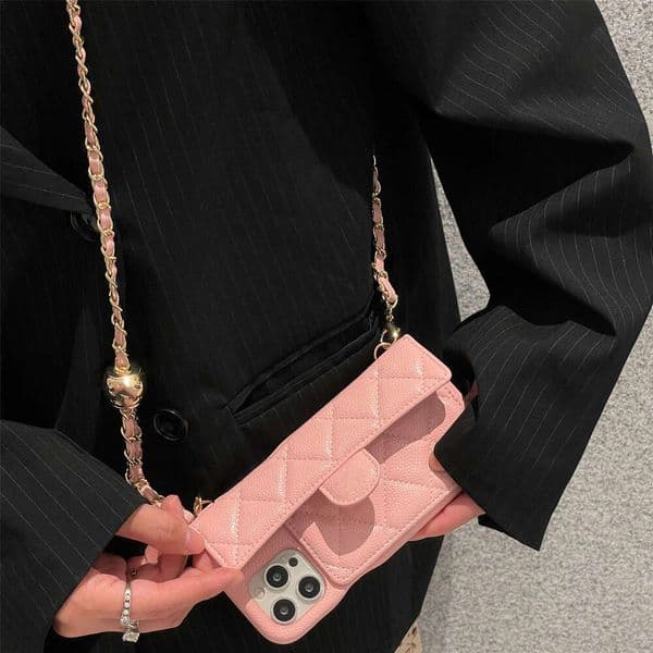 DHgargets New Diamond Pattern Chanel 14 Case iPhone 12 Trendy Brand 11 Crossbody Women Suitable for 13 Pro Protective Cover
